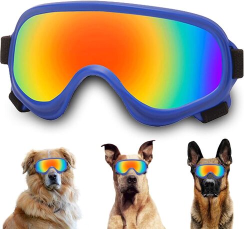Dog Sunglasses,Doggles Anti-UV Protection, Pet Sunglasses with Adjustable Strap, Suitable for Motorcycle Car Driving Bike Riding Hiking Swimming Wind Dust Fog Dog Eye Protection in Saudi Arabia