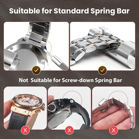 JOREST Watch Link Removal Kit, Watch Band Sizing Tool For Watch Bracelet Adjustment & Watch Pins Replacement, Watch Link Remover, Watch Hammer, With User Manual, 3pcs Punch Pins, 9pcs Spare Needles in Kuwait