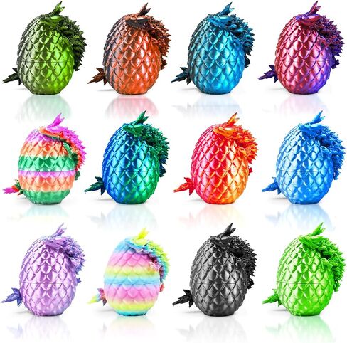 24PCS 3D Printed Dragon Eggs with Dragon Inside (Random Colors) in Saudi Arabia