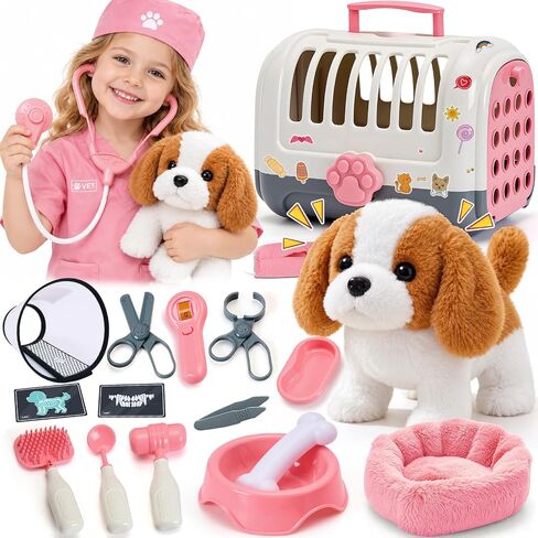 Toylink Vet Doctor Kit for Toddlers 3-5, Robot Dog Play Set with Costume in Saudi Arabia