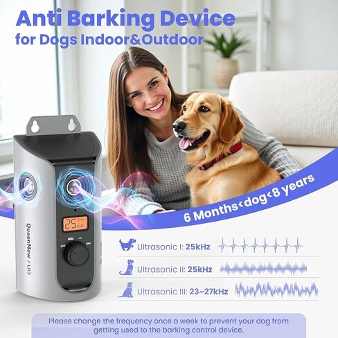 Anti Barking Device for Dogs, 3 Modes Ultrasonic Dog Bark Deterrent Devices Long Range 64ft, Type-C Rechargeable Bark Box Barking Control Devices, No More Barking Indoor/Outdoor Training in Saudi Arabia
