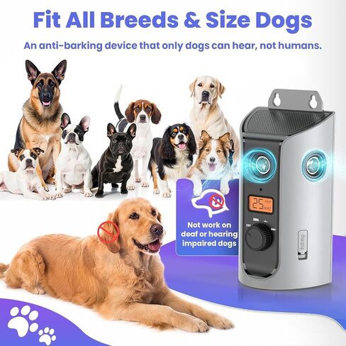 Anti Barking Device for Dogs, 3 Modes Ultrasonic Dog Bark Deterrent Devices Long Range 64ft, Type-C Rechargeable Bark Box Barking Control Devices, No More Barking Indoor/Outdoor Training in Saudi Arabia