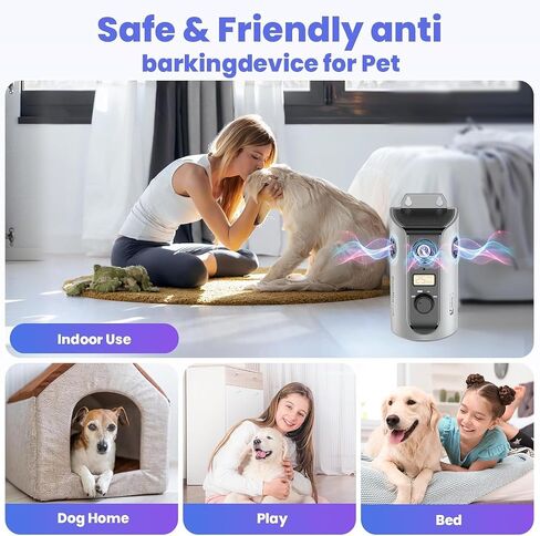 Anti Barking Device for Dogs, 3 Modes Ultrasonic Dog Bark Deterrent Devices Long Range 64ft, Type-C Rechargeable Bark Box Barking Control Devices, No More Barking Indoor/Outdoor Training in Saudi Arabia