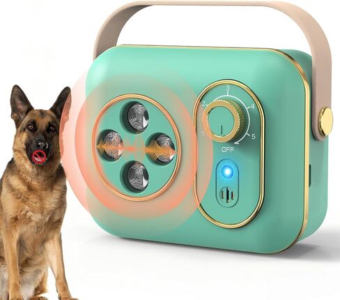 Ultrasonic Bark Deterrent for Dogs, Automatic Anti Barking Device with 4 Ultrasonic Transmitters Long Range 50FT, Type-C Rechargeable Bark Box, No More Barking Indoor/Outdoor Training in Saudi Arabia