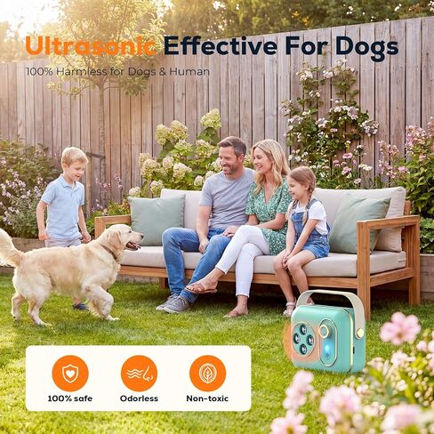 Ultrasonic Bark Deterrent for Dogs, Automatic Anti Barking Device with 4 Ultrasonic Transmitters Long Range 50FT, Type-C Rechargeable Bark Box, No More Barking Indoor/Outdoor Training in Saudi Arabia