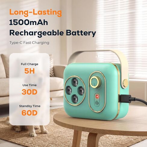 Ultrasonic Bark Deterrent for Dogs, Automatic Anti Barking Device with 4 Ultrasonic Transmitters Long Range 50FT, Type-C Rechargeable Bark Box, No More Barking Indoor/Outdoor Training in Saudi Arabia