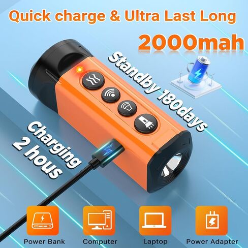 Dog Bark Deterrent Device,50FT Range Ultrasonic Dog Repeller,6 Training Modes&4 Using Scenarios Dog Whistle to Stop Barking,3X Anti Barking Device,2000mAh Bark Shield in Kuwait
