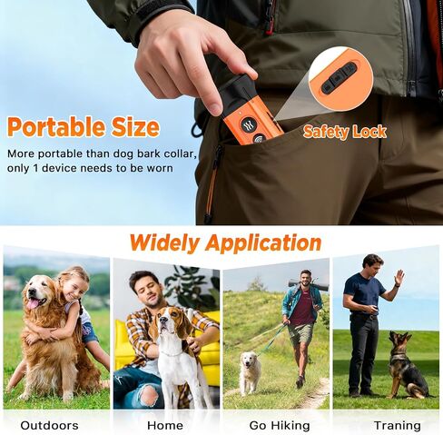 Dog Bark Deterrent Device,50FT Range Ultrasonic Dog Repeller,6 Training Modes&4 Using Scenarios Dog Whistle to Stop Barking,3X Anti Barking Device,2000mAh Bark Shield in Kuwait