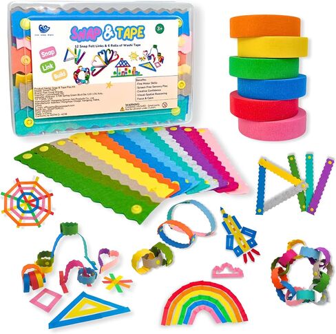 Feel Good Waves Snap & Tape Play Kit - Kid Travel Toy - Fine Motor -Fidget in Kuwait