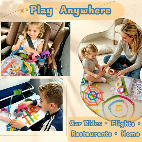 Feel Good Waves Snap & Tape Play Kit - Kid Travel Toy - Fine Motor -Fidget in Kuwait