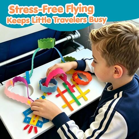 Feel Good Waves Snap & Tape Play Kit - Kid Travel Toy - Fine Motor -Fidget in Kuwait