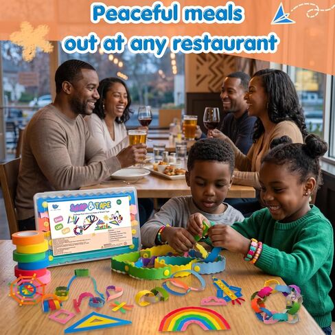 Feel Good Waves Snap & Tape Play Kit - Kid Travel Toy - Fine Motor -Fidget in Kuwait