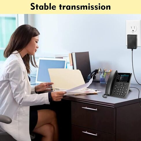 محول طاقة 48 فولت لمزود الطاقة Polycom VVX 411، هواتف Polycom IP VVX 300، 301، 310، 311، 400، 401، 410، 500، 501، 511، 600، 601، 611، هواتف Avaya 1110، 1120e، 1140e، 12 10 ، 1220، 1230 in Kuwait