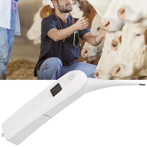 Digital Electronic Pet Thermometer – Fast 30s Reading, LCD Display, Memory Function for Dogs, Cats, Horses, Pigs, Sheep, Cattle, Livestock in Kuwait