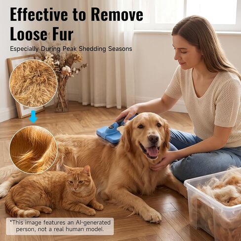 Self-Cleaning Dog Brush for Shedding, Slicker Brush & Grooming Tool in Saudi Arabia