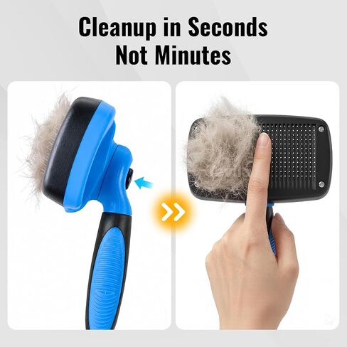 Self-Cleaning Dog Brush for Shedding, Slicker Brush & Grooming Tool in Saudi Arabia