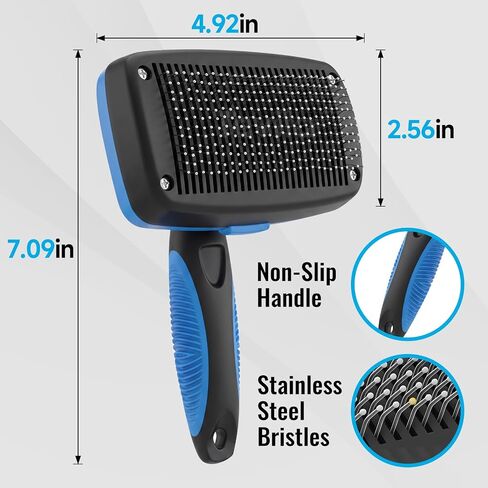 Self-Cleaning Dog Brush for Shedding, Slicker Brush & Grooming Tool in Saudi Arabia