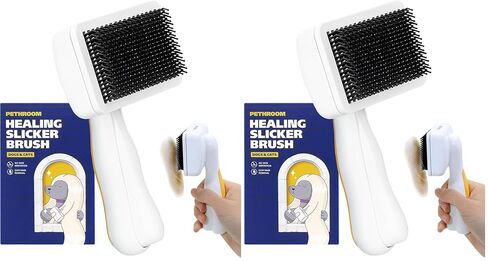 PETHROOM Self-Cleaning Slicker Brush for Dogs & Cats in Saudi Arabia
