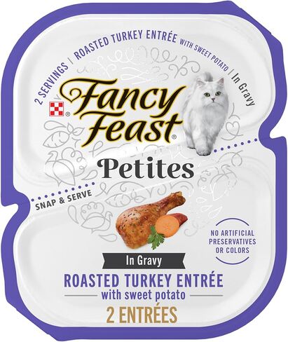 Purina Fancy Feast Petites Turkey Entree Cat Food (12 Pack) 2.8 oz Tubs in Kuwait