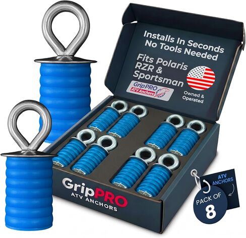GripPRO ATV Anchors to Fit Polaris Lock & Ride ATV Tie Down Anchors fits RZR, Sportsman and Ace - Set of 6 Anchors - These DO NOT FIT Ranger in Kuwait
