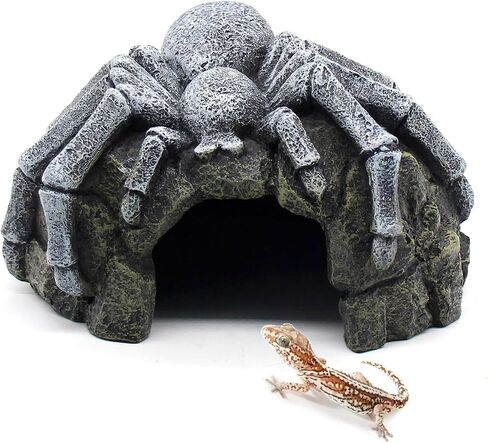 Reptile Rock Basking Platform, Gecko Hide Cave Hiding Place, Snake Cave and Hides for Reptiles, Amphibians, and Small Animals, Lizards in Kuwait