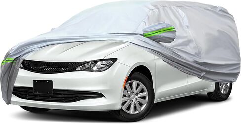 AUQDD 6-Layers PEVA New Material Sedan SUV Full Padded Car Cover Waterproof All Weather Weatherproof UV Sun Protection Snow Dust Storm Resistant Outdoor Exterior Custom Form-Fit Straps 214"-232" Gray in Kuwait