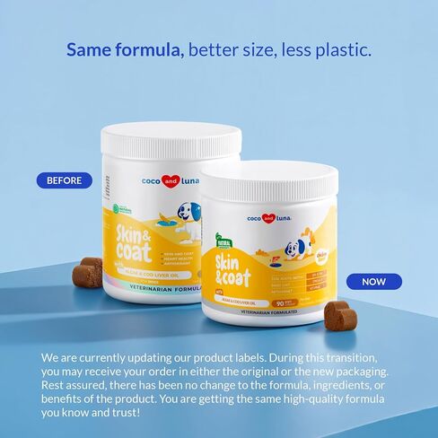 Skin & Coat Supplement for Dogs, Omega 3 Fish Oil for Shedding & Dry Skin in Saudi Arabia