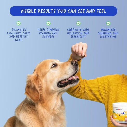 Skin & Coat Supplement for Dogs, Omega 3 Fish Oil for Shedding & Dry Skin in Saudi Arabia
