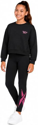 Reebok Girls' Sweatsuit Set - 2 Piece Hoodie Sweatshirt and Leggings - Youth Clothing Set for Girls (7-12) in Kuwait