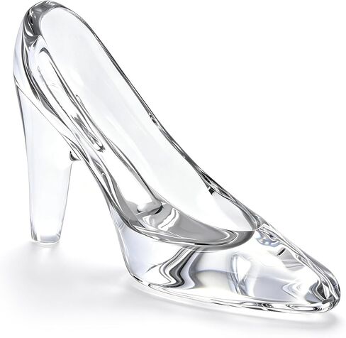 ZZYFGH Glass Crystal High Heels, 4.3" Cinderella Heels Glass Shoes for Party Decorations, Princess Birthday Bedroom Decor, Gift for Women-Transparent in Kuwait