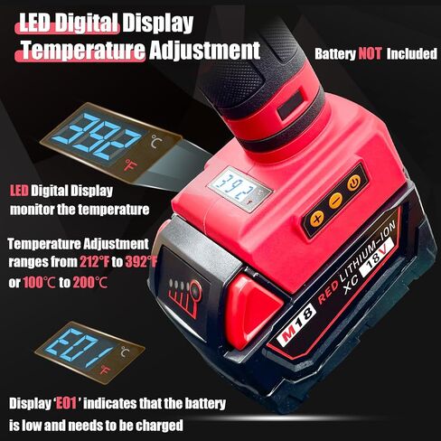 MONVICT 100W Cordless Glue Gun for Milwaukee 18V Battery, Upgraded in Kuwait