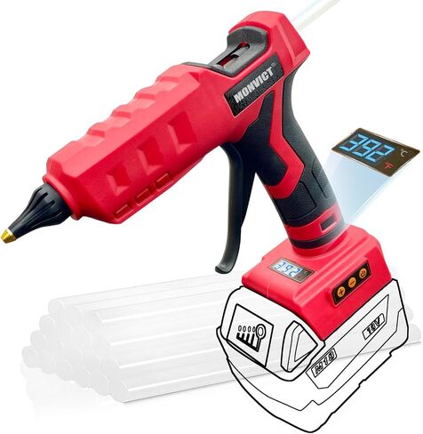 MONVICT 100W Cordless Glue Gun for Milwaukee 18V Battery, Upgraded in Kuwait