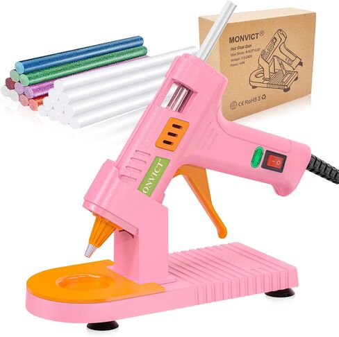 MONVICT Cordless Hot Glue Gun Kit, USB-C Rechargeable Mini Pink Glue Gun in Saudi Arabia