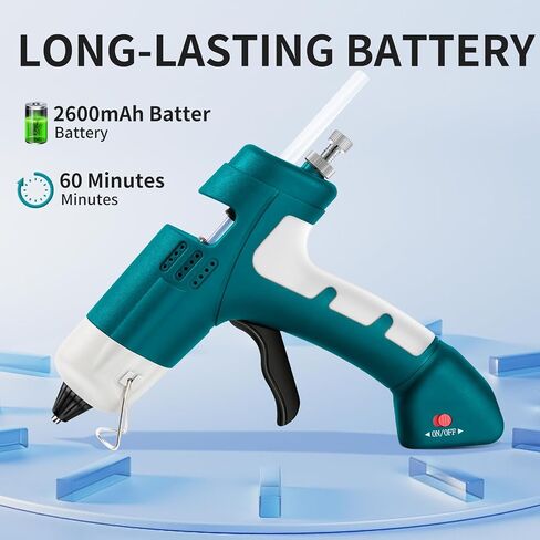 Hot Glue Gun, Cordless Hot Glue Gun with 30 Glue Sticks Rechargeable 2.6Ah in Kuwait