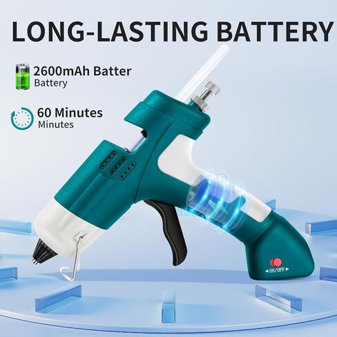 Hot Glue Gun, Cordless Hot Glue Gun with 30 Glue Sticks Rechargeable 2.6Ah in Kuwait
