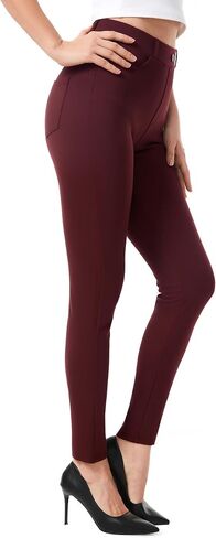 AFITNE Women's Yoga Dress Pants 2026 Skinny Pull On Work Pants Stretchy Slim Fit Leg Office Casual Slacks in Kuwait