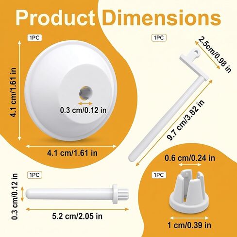4 Pcs Spool Pin Cap Set, Small and Large Spool Caps with Main and Auxiliary Pins, Sewing Machine Replacement Parts Accessory Kit Compatible with Janome Singer Viking for Home Sewing Repair in Kuwait