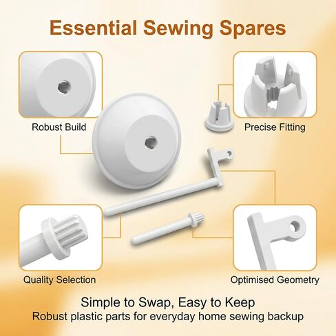 4 Pcs Spool Pin Cap Set, Small and Large Spool Caps with Main and Auxiliary Pins, Sewing Machine Replacement Parts Accessory Kit Compatible with Janome Singer Viking for Home Sewing Repair in Kuwait