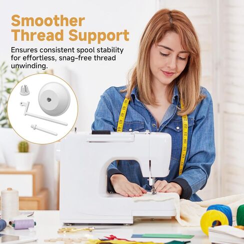 4 Pcs Spool Pin Cap Set, Small and Large Spool Caps with Main and Auxiliary Pins, Sewing Machine Replacement Parts Accessory Kit Compatible with Janome Singer Viking for Home Sewing Repair in Kuwait