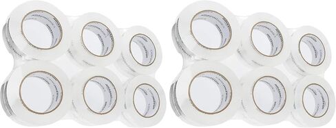 Amazon Basics Packing Tape, Designed for Moving, Storage and Packing, Shipping and Mailing, 2.83-Inch Wide x 54.6 Yards, Crystal Clear, 6-Pack in Kuwait