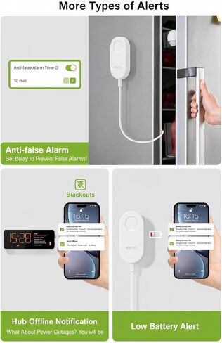 MOCREO Fridge Thermometer and IP67 Probe Hygrometer Bundle, Hub Required in Kuwait