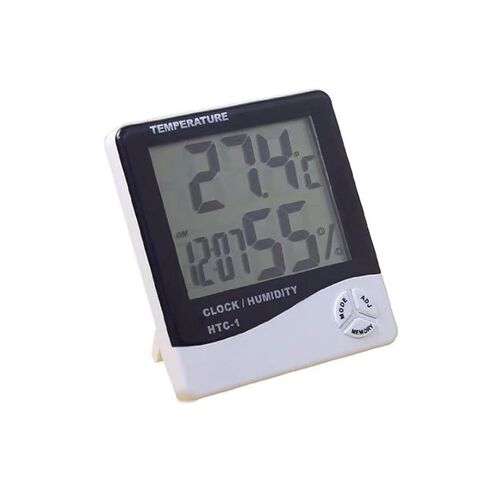 for HTC-1 Digital Indoor Thermometer Hygrometer with Alarm Clock, Temperature Humidity Monitor, Large Display for Home, Office, Room in Kuwait