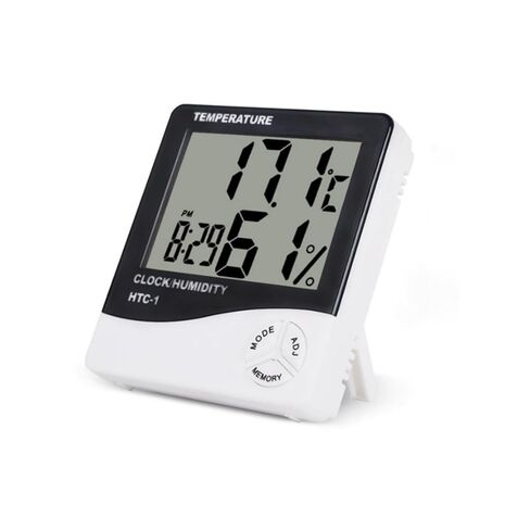 for HTC-1 Digital Indoor Thermometer Hygrometer with Alarm Clock, Temperature Humidity Monitor, Large Display for Home, Office, Room in Kuwait