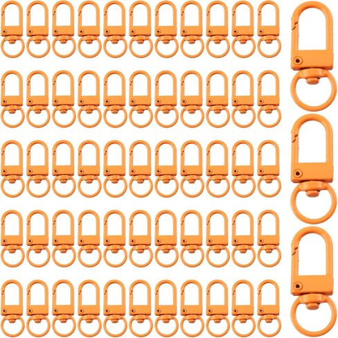 KJML DIY Keychain clip 60pcs Swivel Snap Lobster Claw Keychain Clasps Lanyard Hardware Key Chain Hooks for Bag Charm in Saudi Arabia