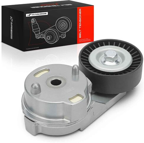 A-Premium Belt Tensioner Assembly with Pulley Compatible with Jeep Wrangler 2007 2008 2009 2010 2011 V6 3.8L, Replace# 53032860AA in Kuwait