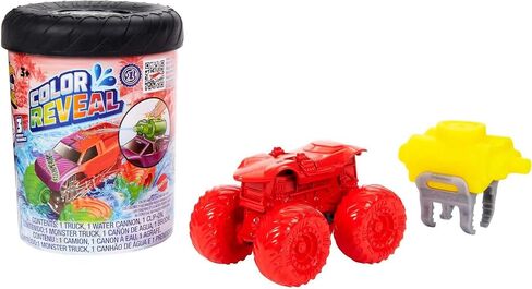 Hot Wheels Monster Trucks Color Reveal 2-Pack & Clip-On Water Tank, 2 Toy Trucks with Surprise Color Change (Styles May Vary) in Kuwait