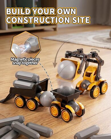98-Piece Construction Vehicle STEM Building Kit for Kids Ages 5-8 in Kuwait
