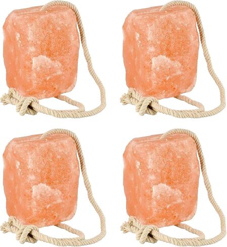 Premium Himalayan Horse Salt Lick 4 Pack 5-6 lbs Each Treat Block | Equine Mineral Salt Block with 36" Rope | Treats for Horses, Deer, Goats & Livestock in Kuwait