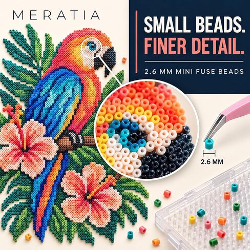 28,000 Mini Fuse Beads Kit, 2.6mm, 48 Colors, Pegboards in Kuwait