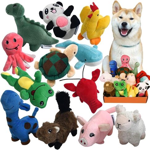 LEGEND SANDY Squeaky Plush Dog Toy Pack for Puppy, Small Puppy Chew Toys in Saudi Arabia